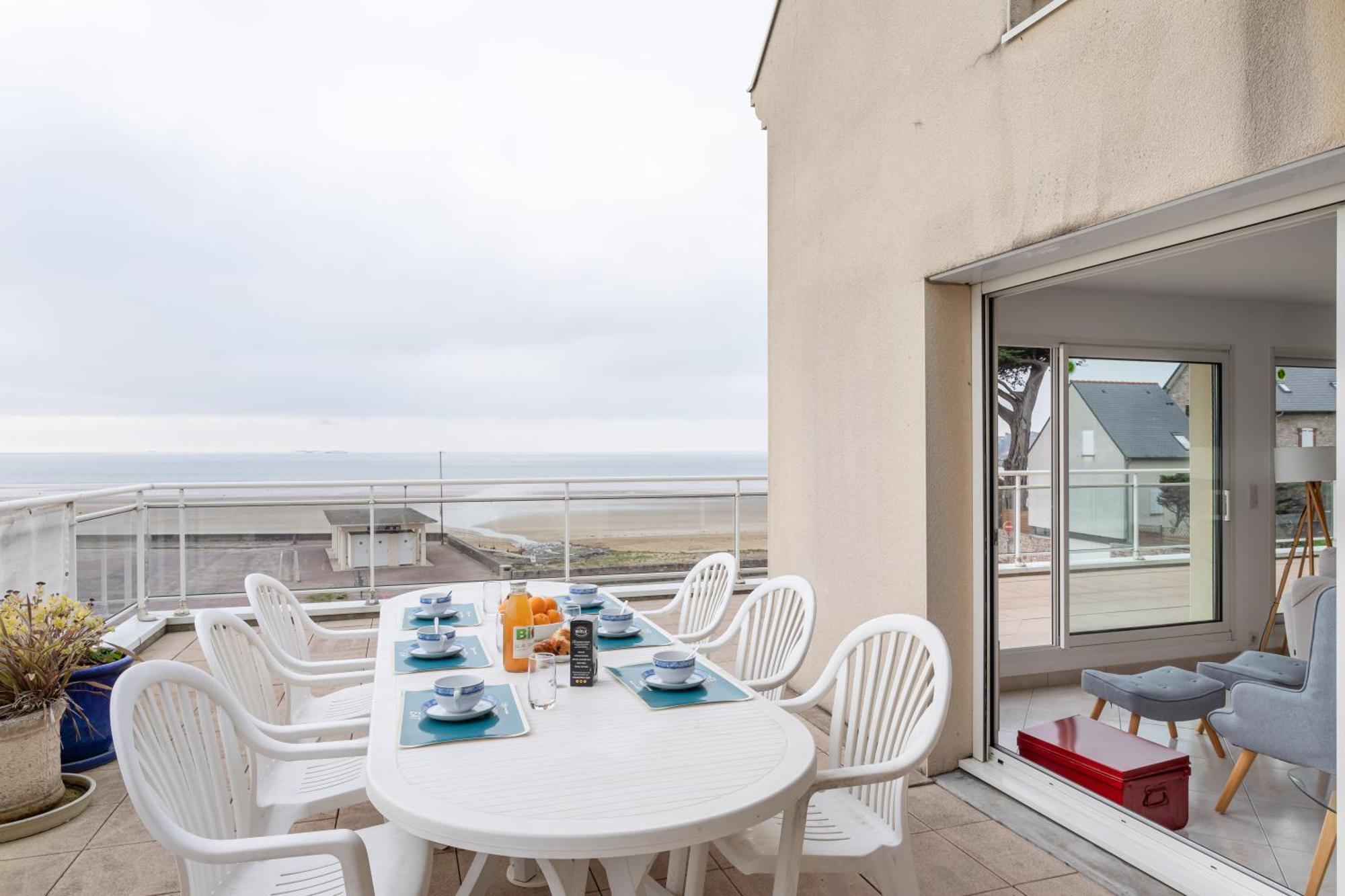 Glaz-Zen - Spacieux Appt Face A La Mer Erquy Exterior foto